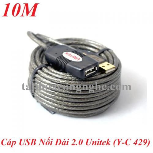 Unitek 95804 Y-C429 2.0 10M Cáp Usb Nối Dài có IC khuếch đại bọc chống nhiễu 30095804